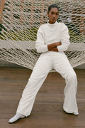 Serenity Wide Leg Sweatpant - Ivory — photo 1