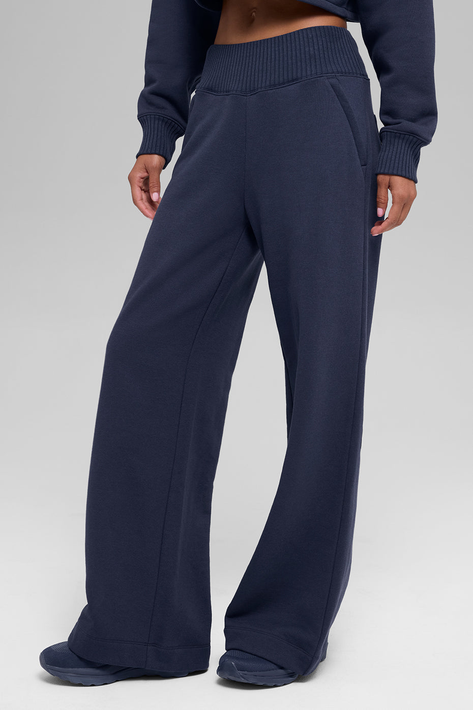 Serenity Wide Leg Sweatpant - Navy — photo 1