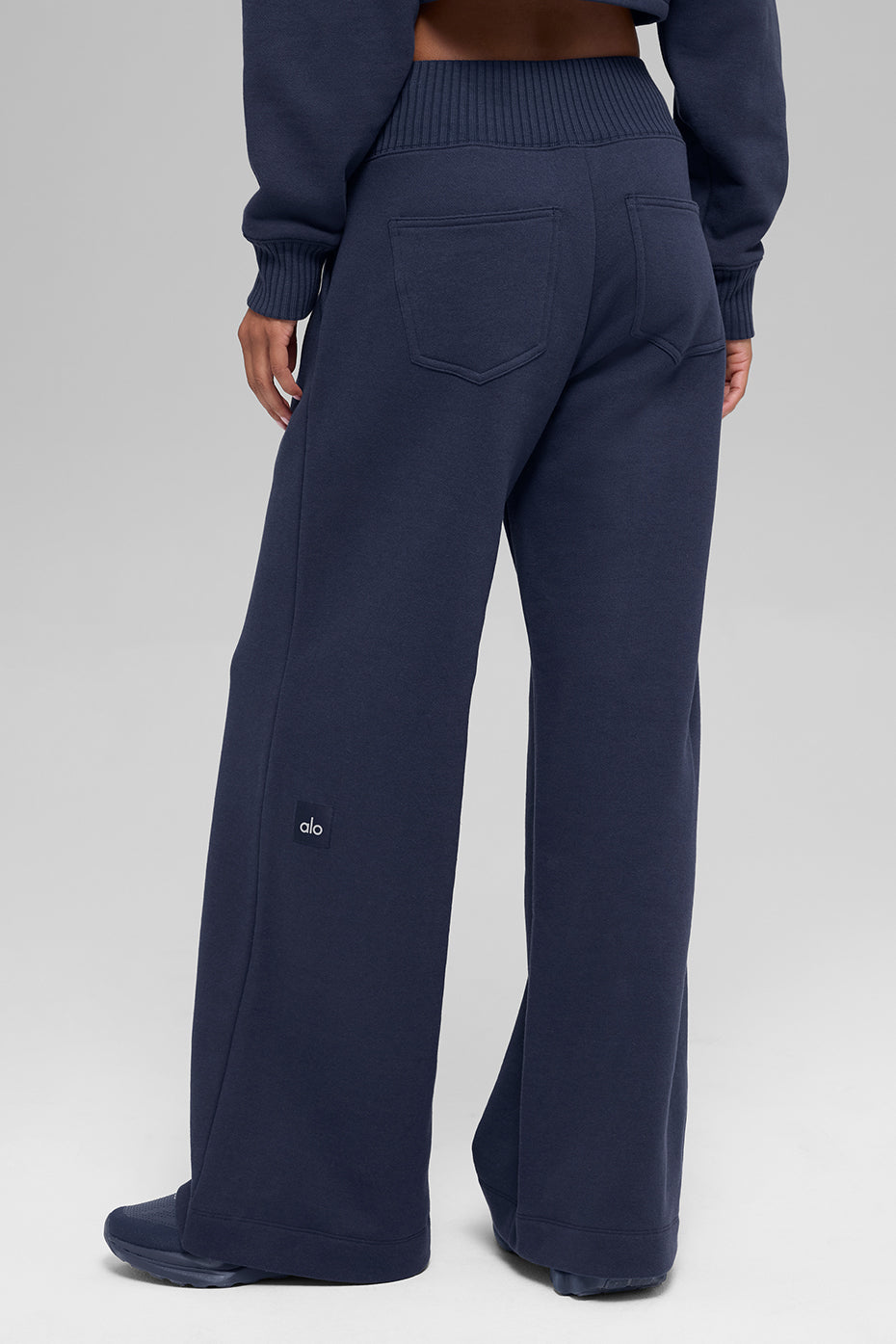 Serenity Wide Leg Sweatpant - Navy — photo 2