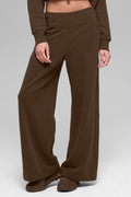 Serenity Wide Leg Sweatpant - Espresso — photo 1