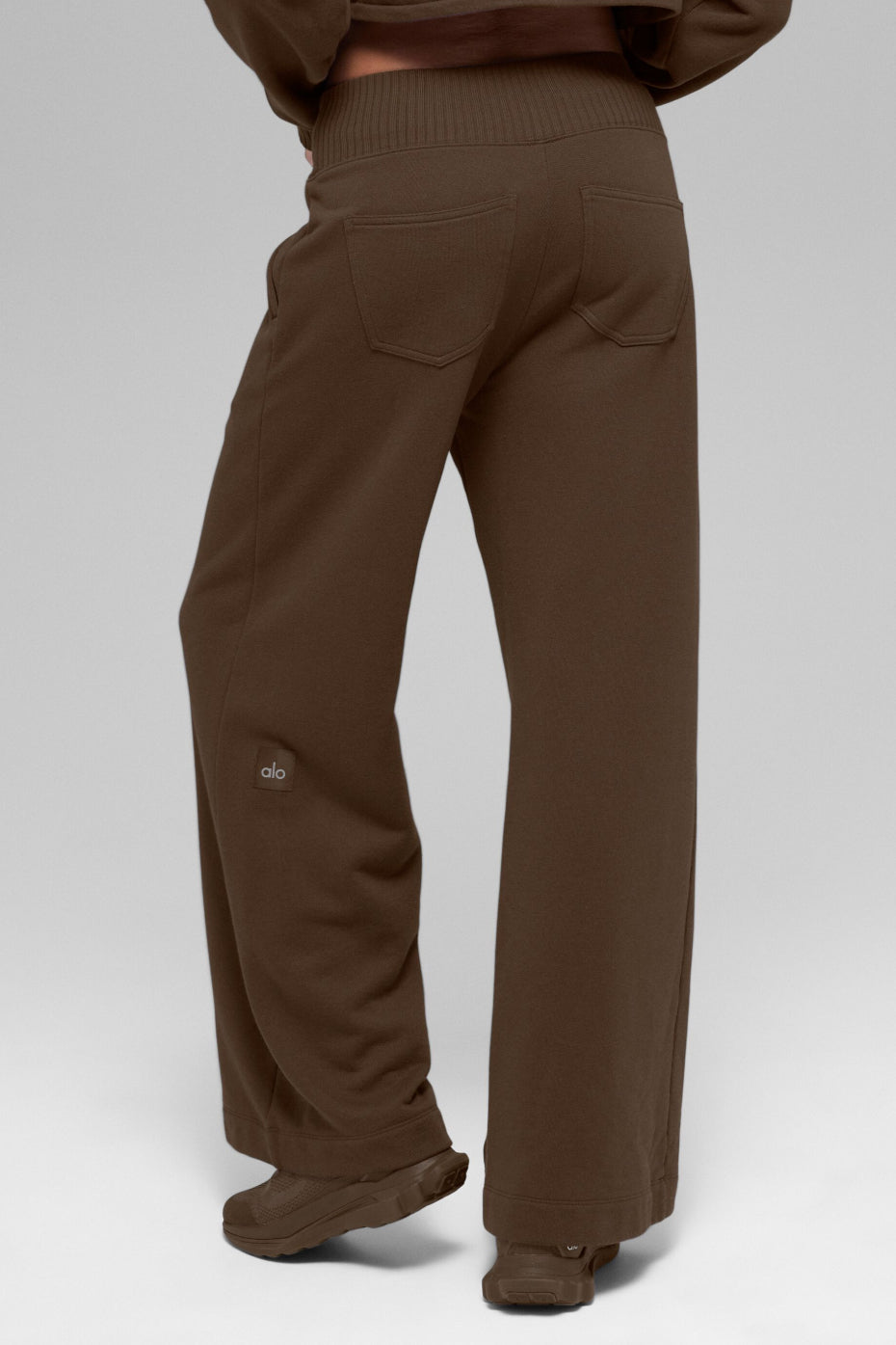 Serenity Wide Leg Sweatpant - Espresso — photo 2