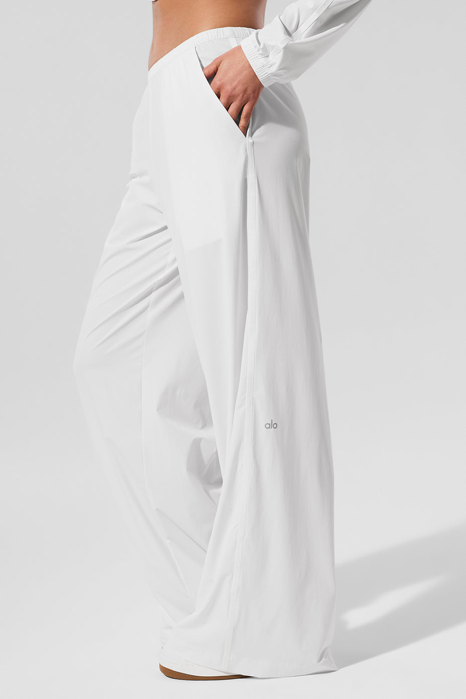 Breezy Wide Leg Pant (Long) - White — photo 3