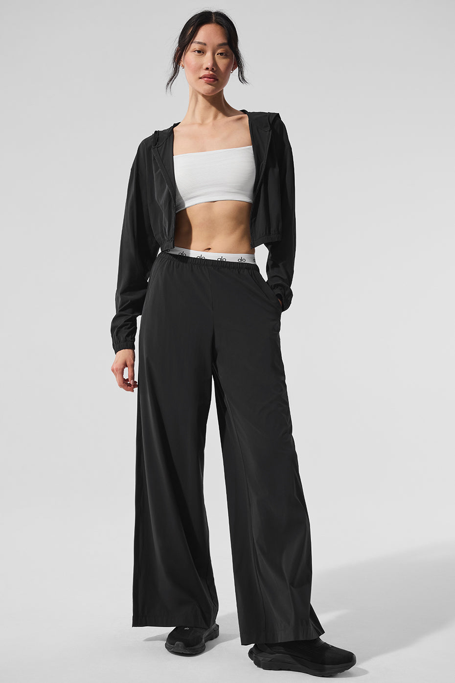 Breezy Wide Leg Pant (Long) - Black — photo 1
