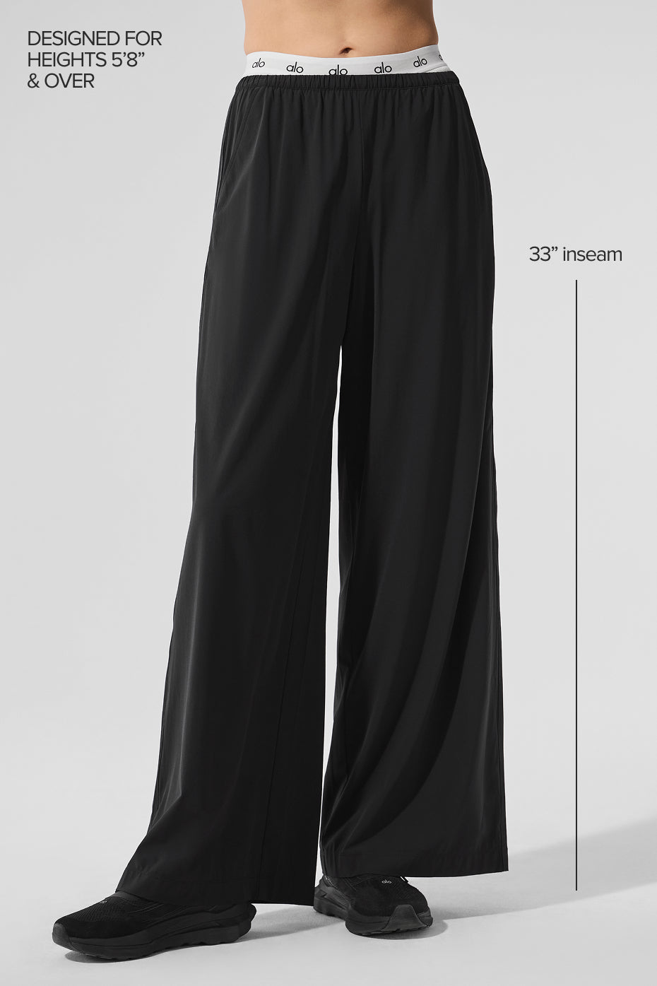 Breezy Wide Leg Pant (Long) - Black — photo 2