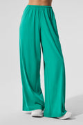 Breezy Wide Leg Pant (Long) - Spruce Green — photo 1