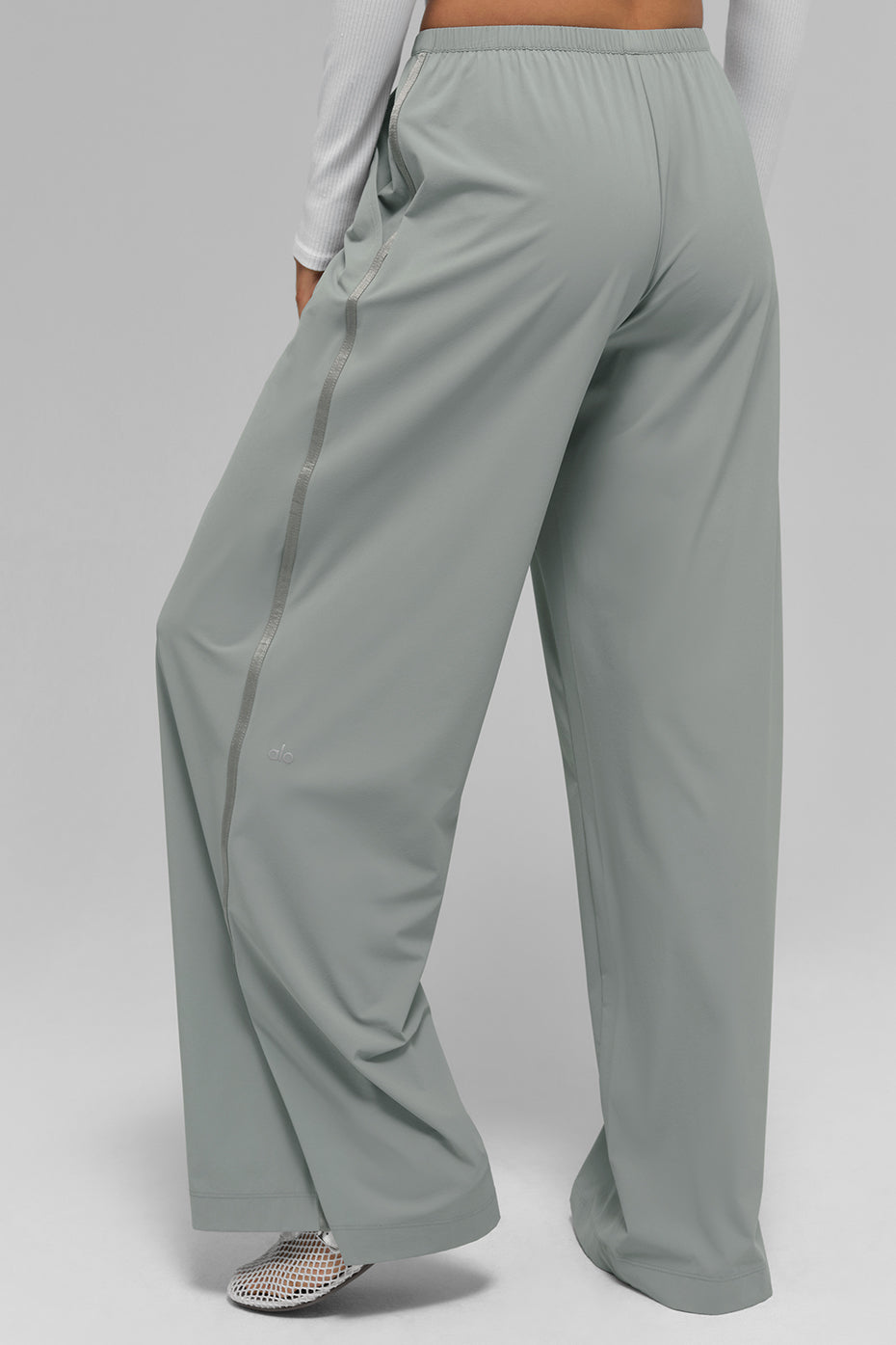 Breezy Wide Leg Pant (Long) - Lunar Grey — photo 2