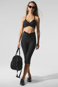 Airlift Mesh High-Waist Divine Capri - Black — photo 1
