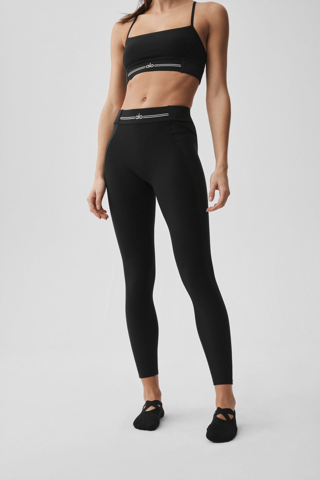 Alosoft High-Waist 7/8 Relay Legging - Black/White — photo 3