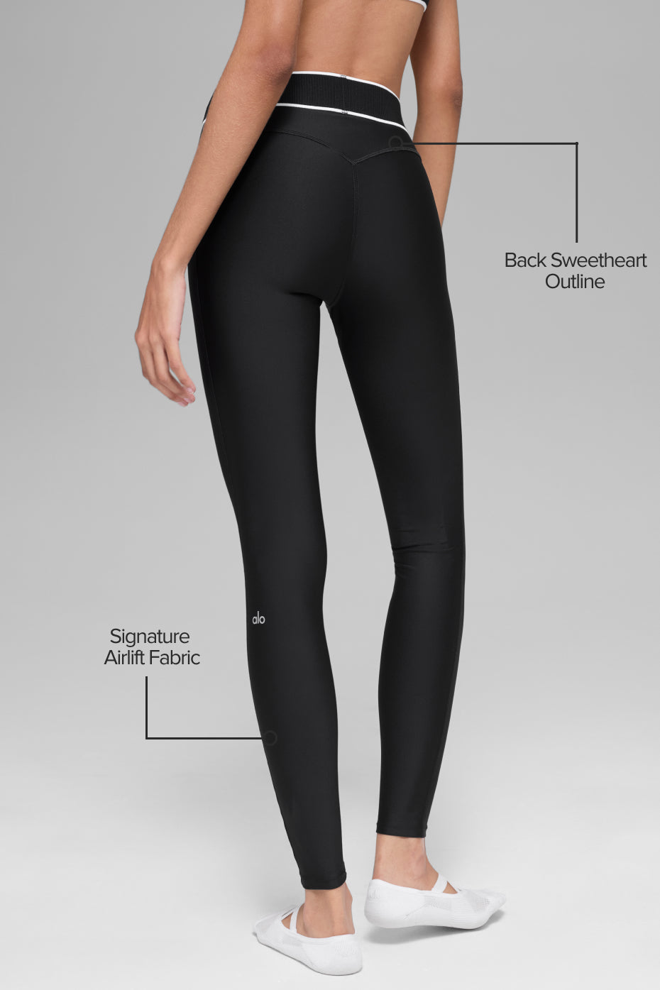 Airlift High-Waist Alignment Legging - Black/White — photo 2