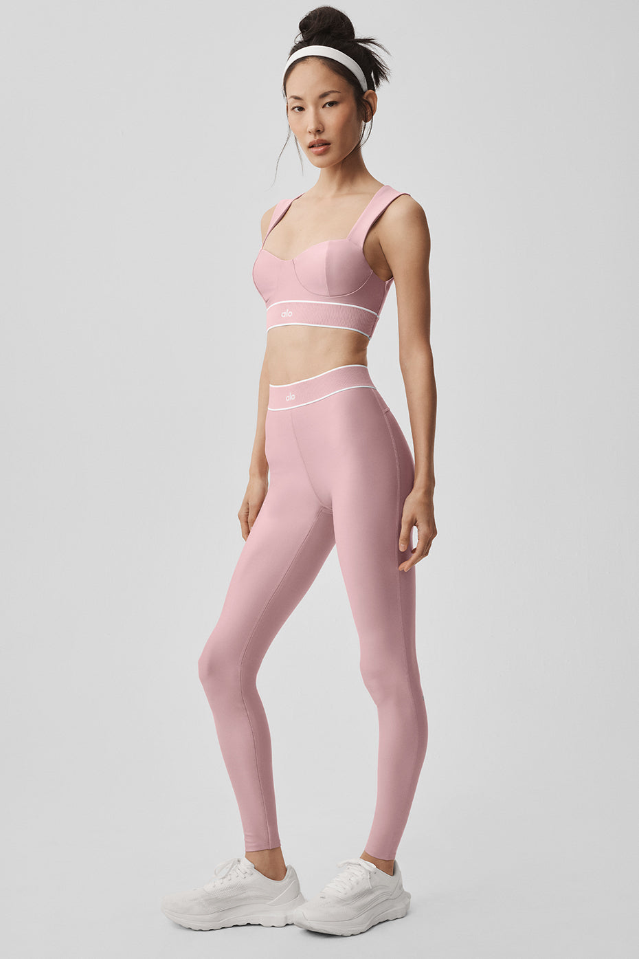 Airlift High-Waist Alignment Legging - Vintage Pink/White — photo 6