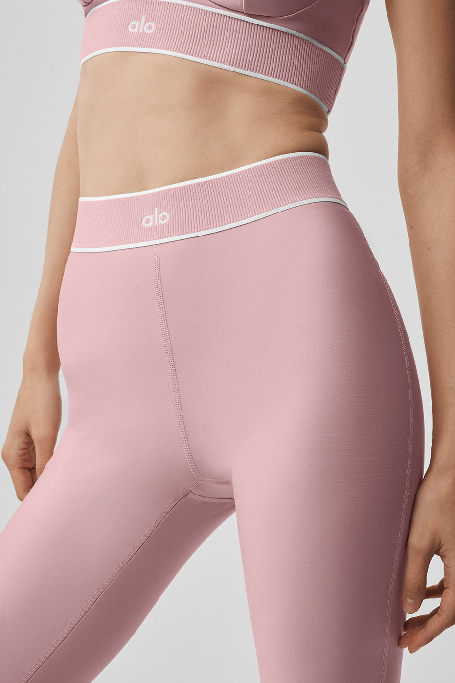 Airlift High-Waist Alignment Legging - Vintage Pink/White — photo 5