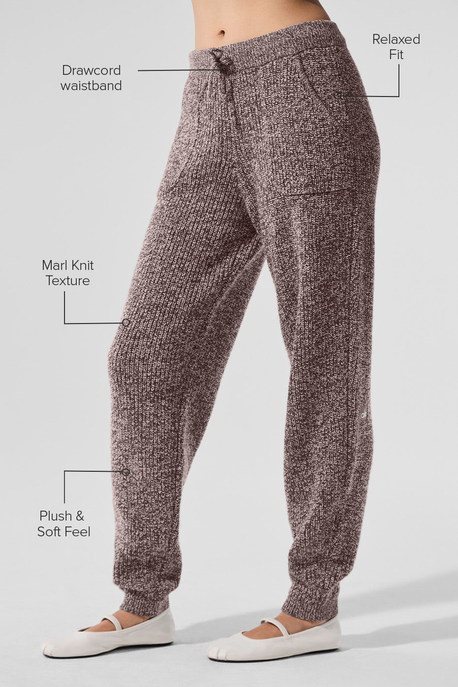 Marl Sweater Pant - Mushroom Marl — photo 2