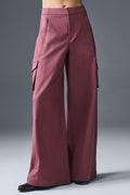 Show Off Cargo Wide Leg Trouser (Regular) - Burgundy Truffle — photo 1