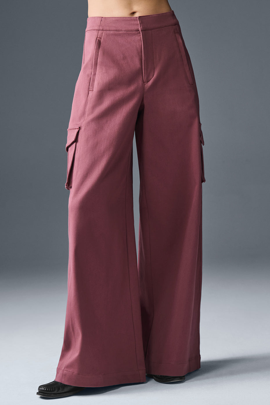 Show Off Cargo Wide Leg Trouser (Regular) - Burgundy Truffle — photo 1