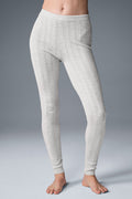 Pointelle Sweater High-Waist Be Mine Legging - Light Grey Heather — photo 1
