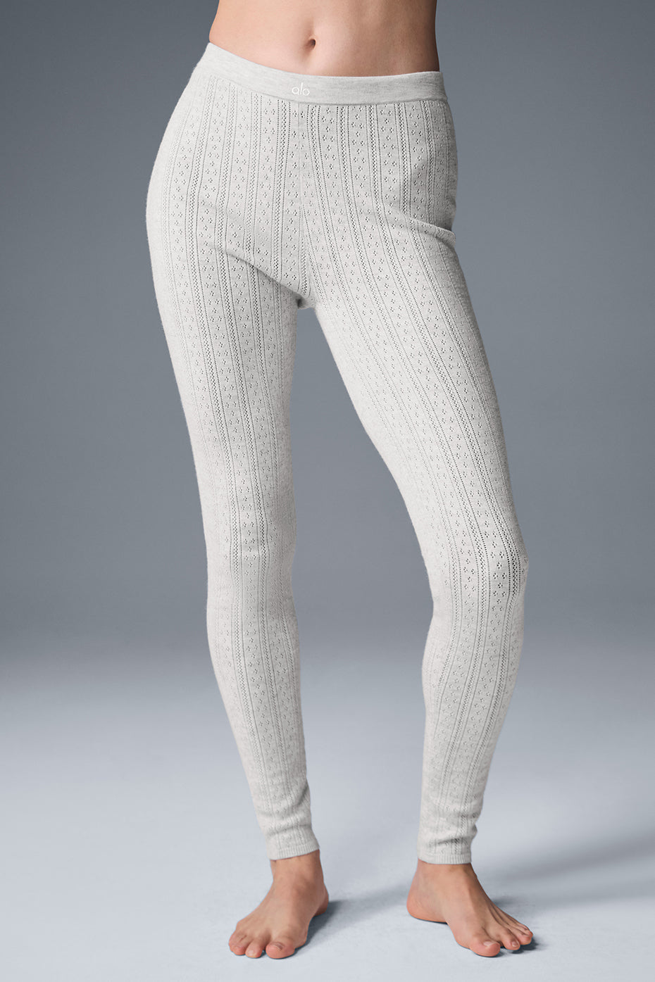 Pointelle Sweater High-Waist Be Mine Legging - Light Grey Heather — photo 1