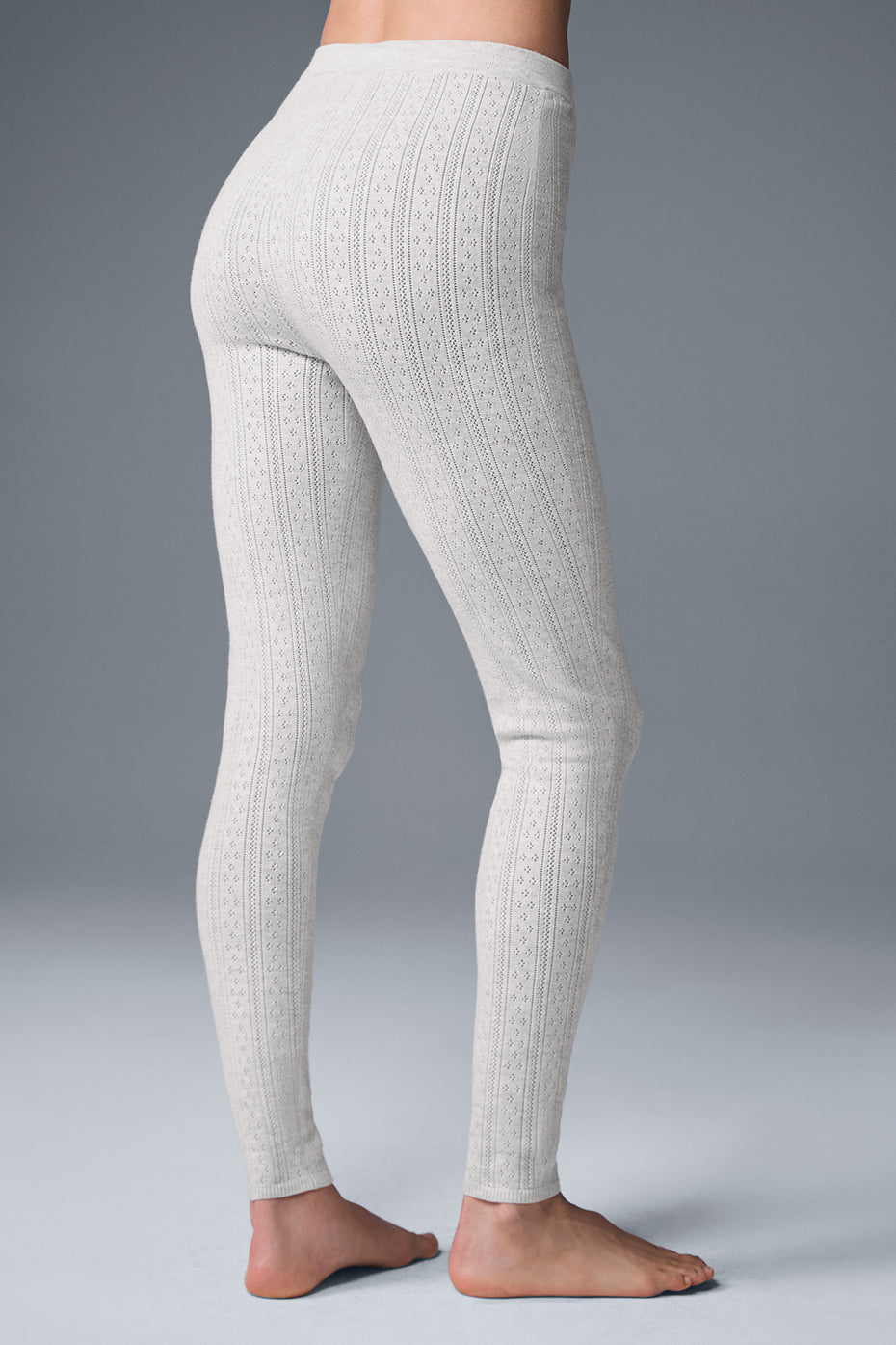 Pointelle Sweater High-Waist Be Mine Legging - Light Grey Heather — photo 3