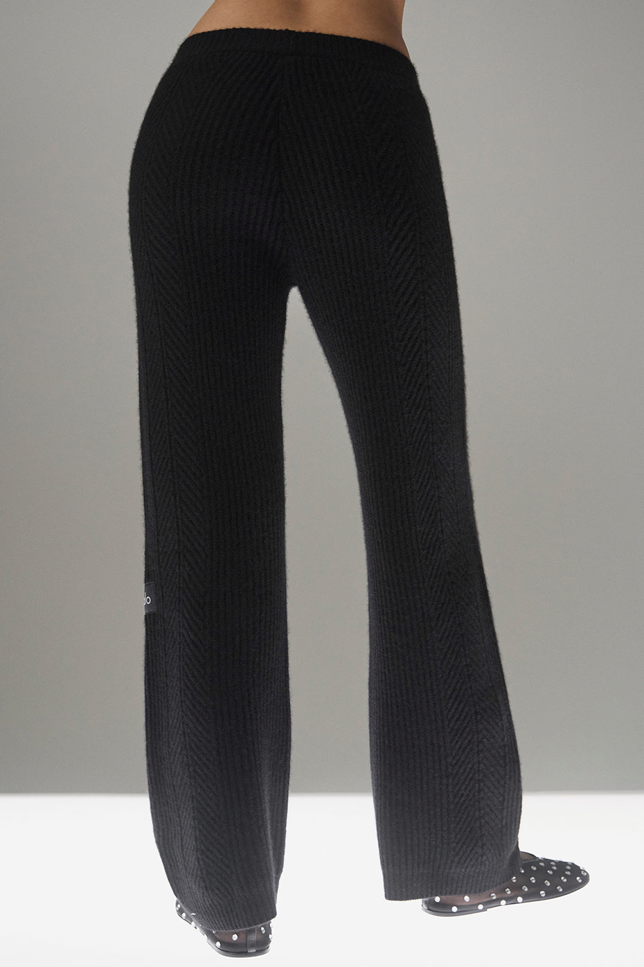 Winter Magic Cashmere Wide Leg Pant - Black — photo 2