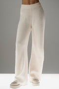 Winter Magic Cashmere Wide Leg Pant - Ivory — photo 1