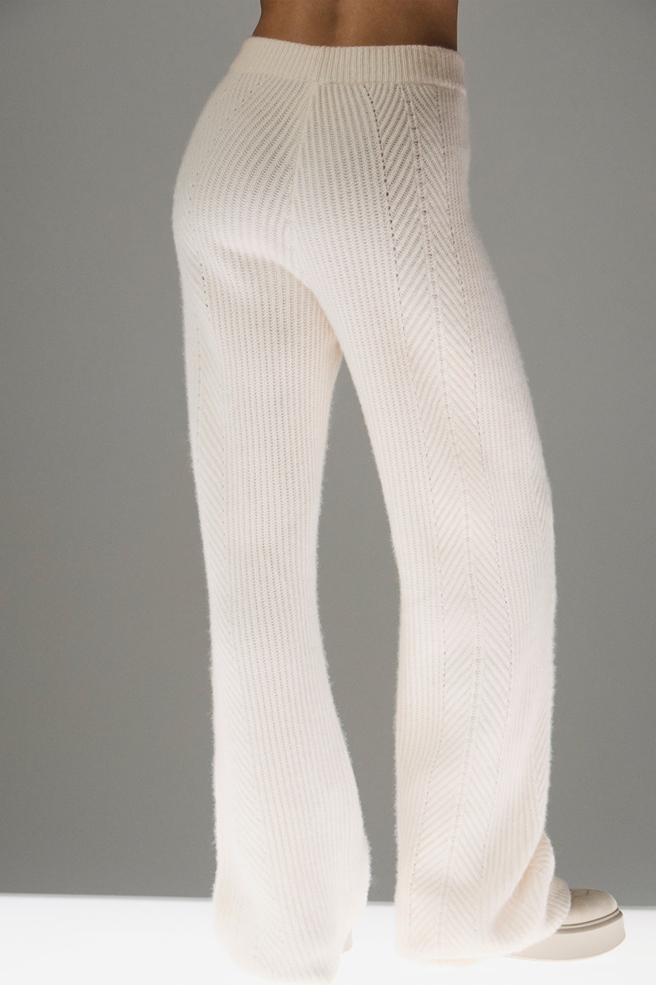 Winter Magic Cashmere Wide Leg Pant - Ivory — photo 2