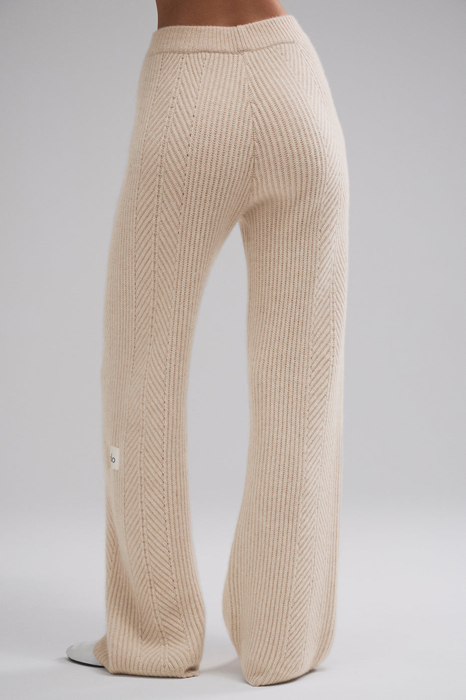 Winter Magic Cashmere Wide Leg Pant - Birch Heather — photo 2