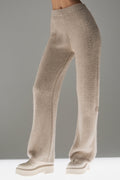 Winter Magic Cashmere Wide Leg Pant - Flax Heather — photo 1