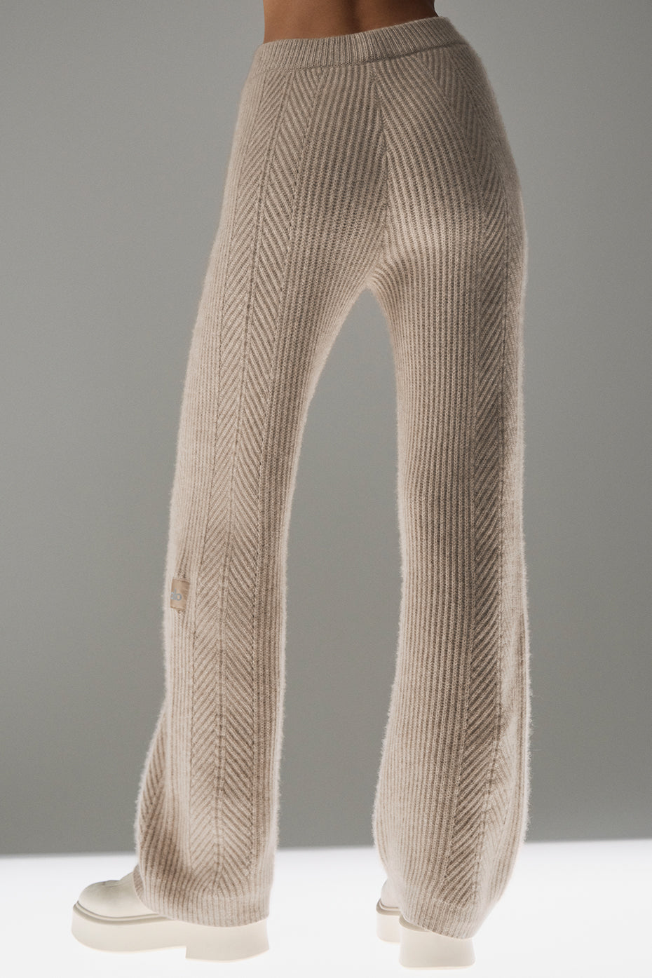 Winter Magic Cashmere Wide Leg Pant - Flax Heather — photo 2
