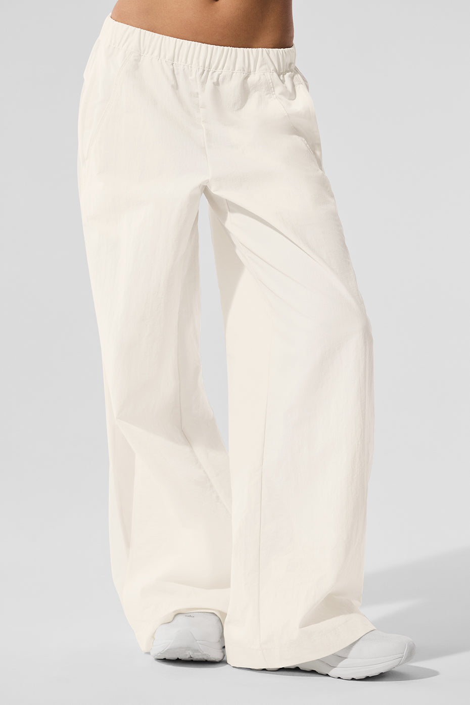 High-Waist Origin Wide Leg Track Pant - Ivory — photo 1