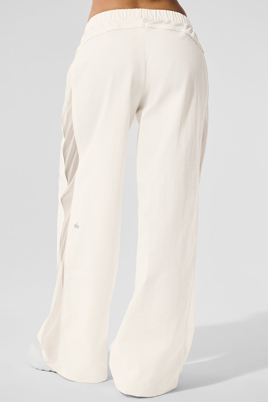 High-Waist Origin Wide Leg Track Pant - Ivory — photo 3