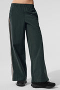 High-Waist Origin Wide Leg Track Pant - Charcoal Green — photo 1