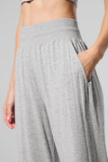 Semi-Sheer Delicate Lounge Flare Pant - Athletic Heather Grey — photo 4