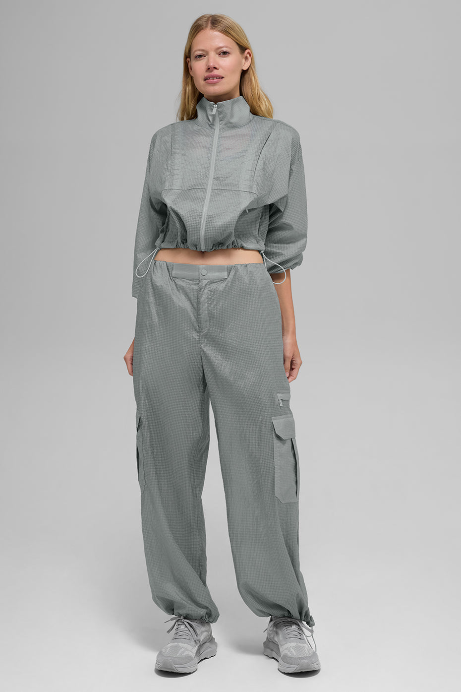 Sheer Game Time Wide Leg Jogger - Lunar Grey — photo 5