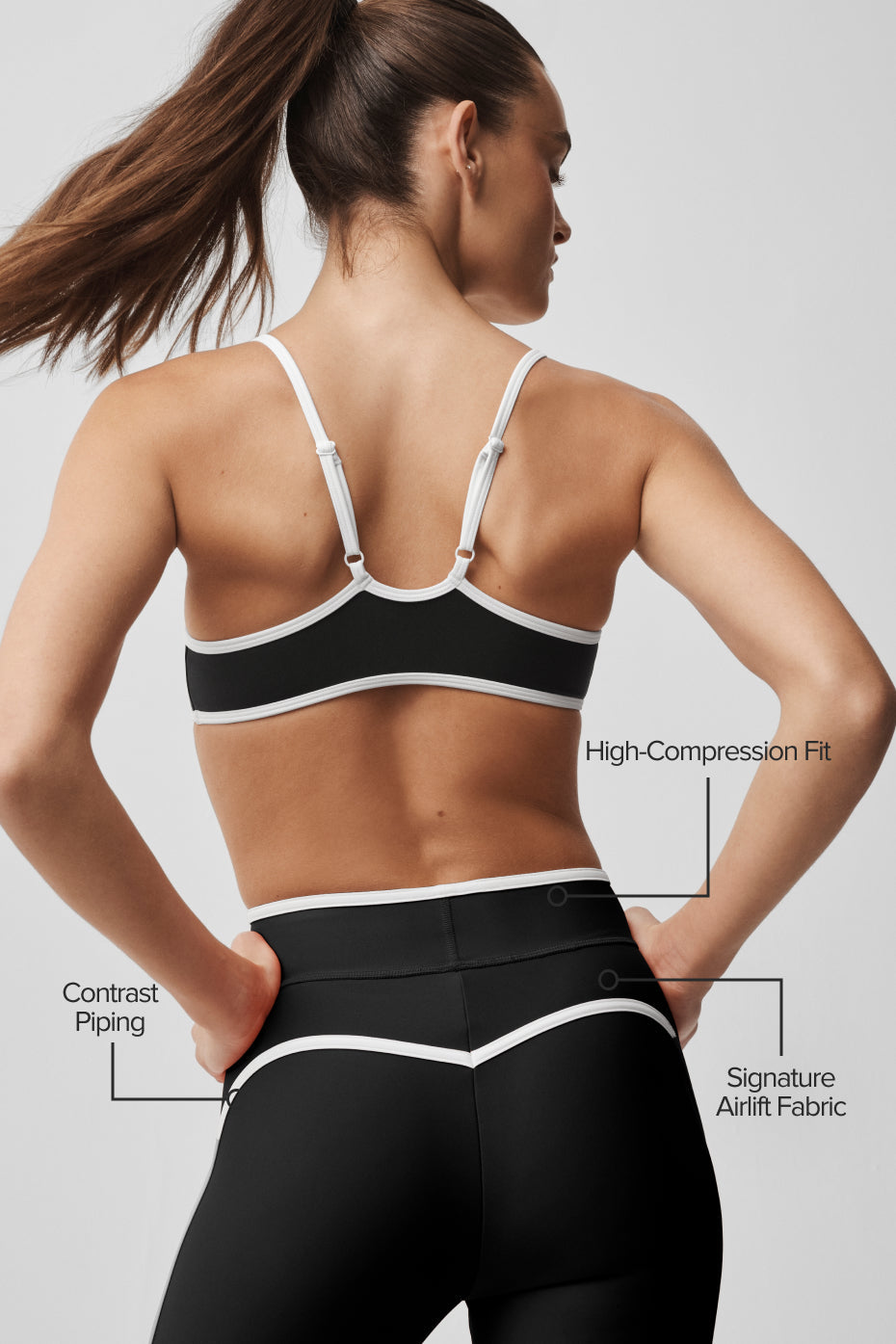 Airlift High Waist Charger 7/8 Legging - Black/White — photo 2