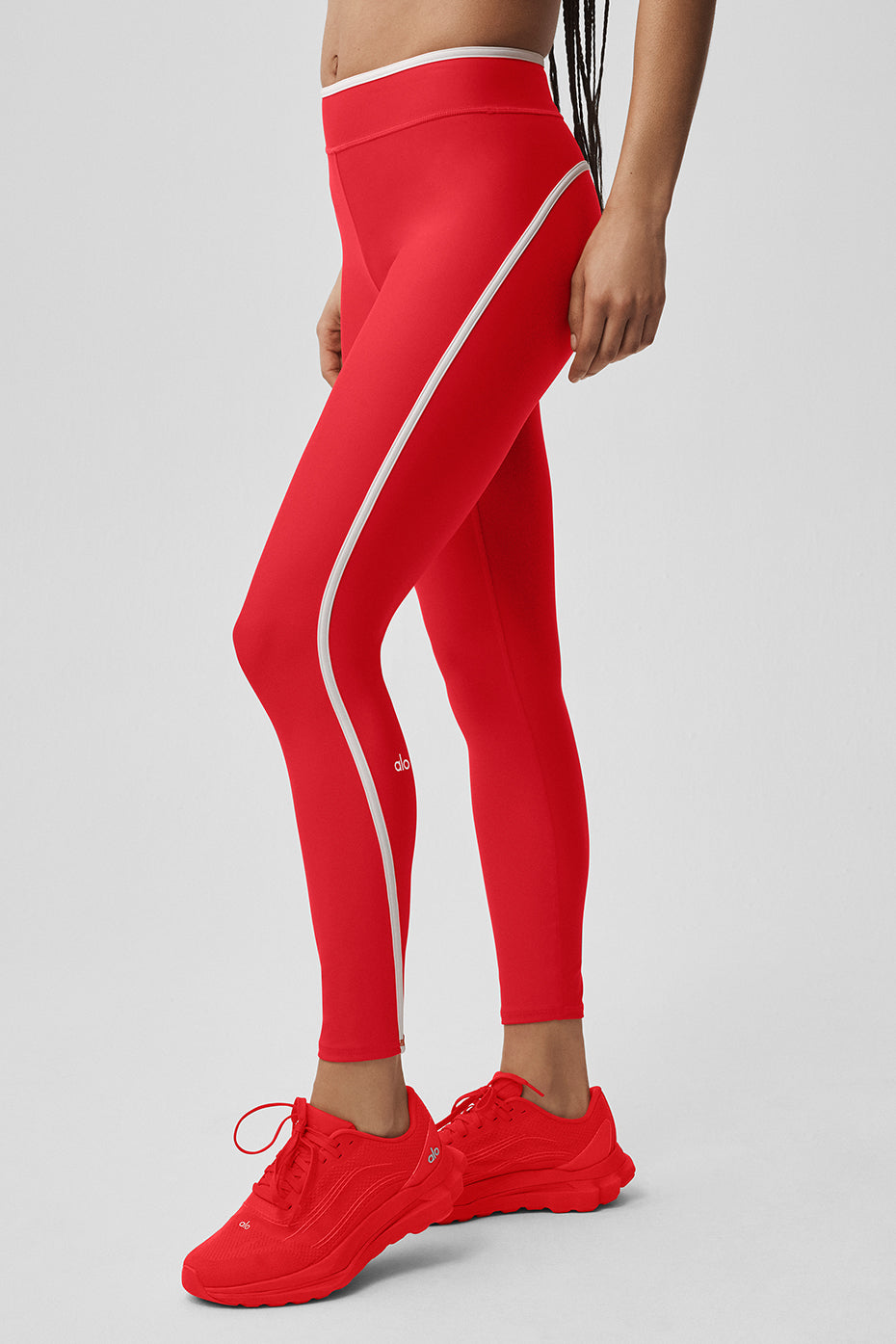 Airlift High Waist Charger 7/8 Legging - Bright Red/White — photo 3