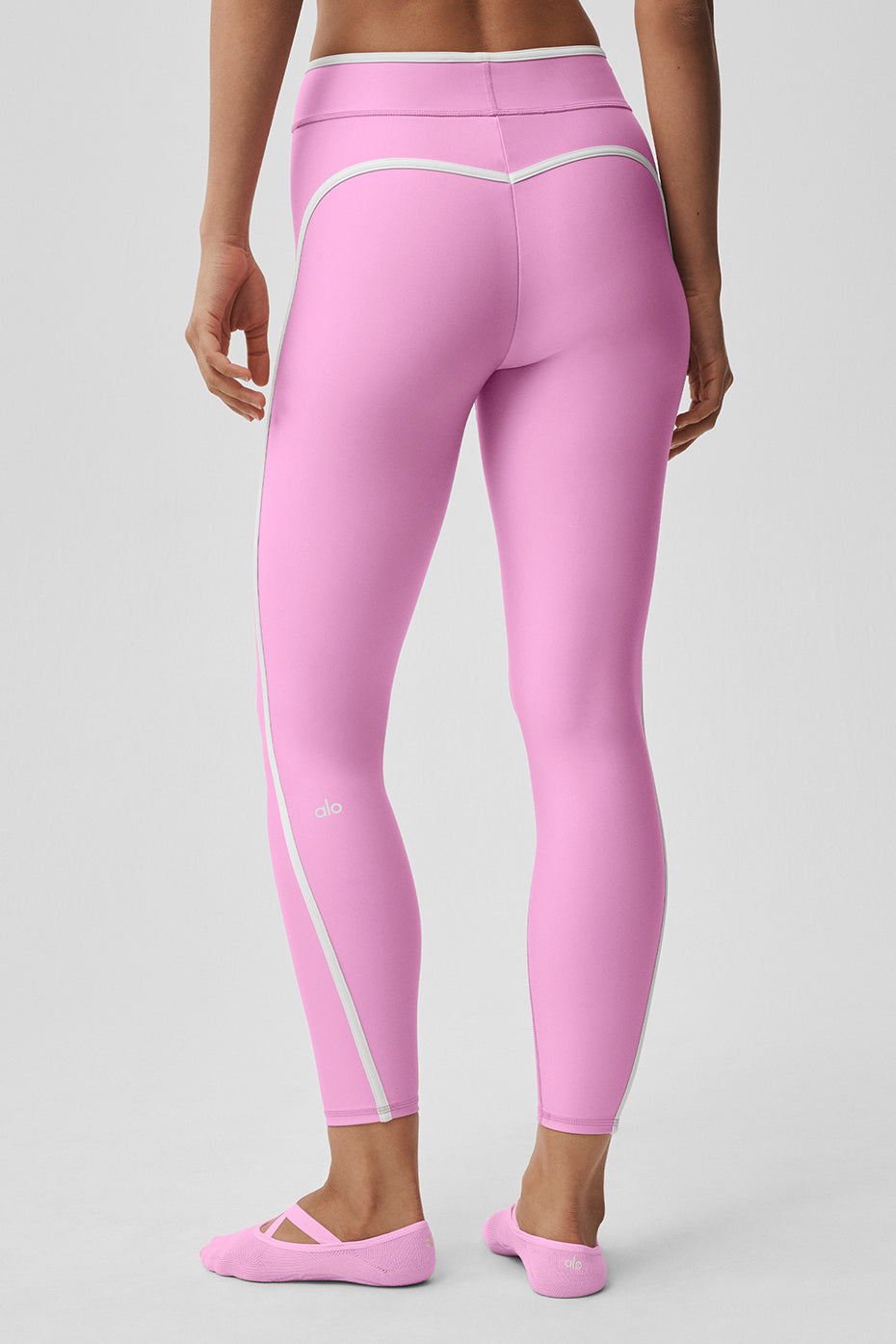 Airlift High Waist Charger 7/8 Legging - Candy Heart Pink/White — photo 2