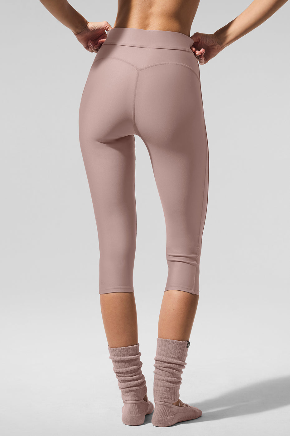 Airlift Mesh High-Waist Just Right Capri - Taupe — photo 3