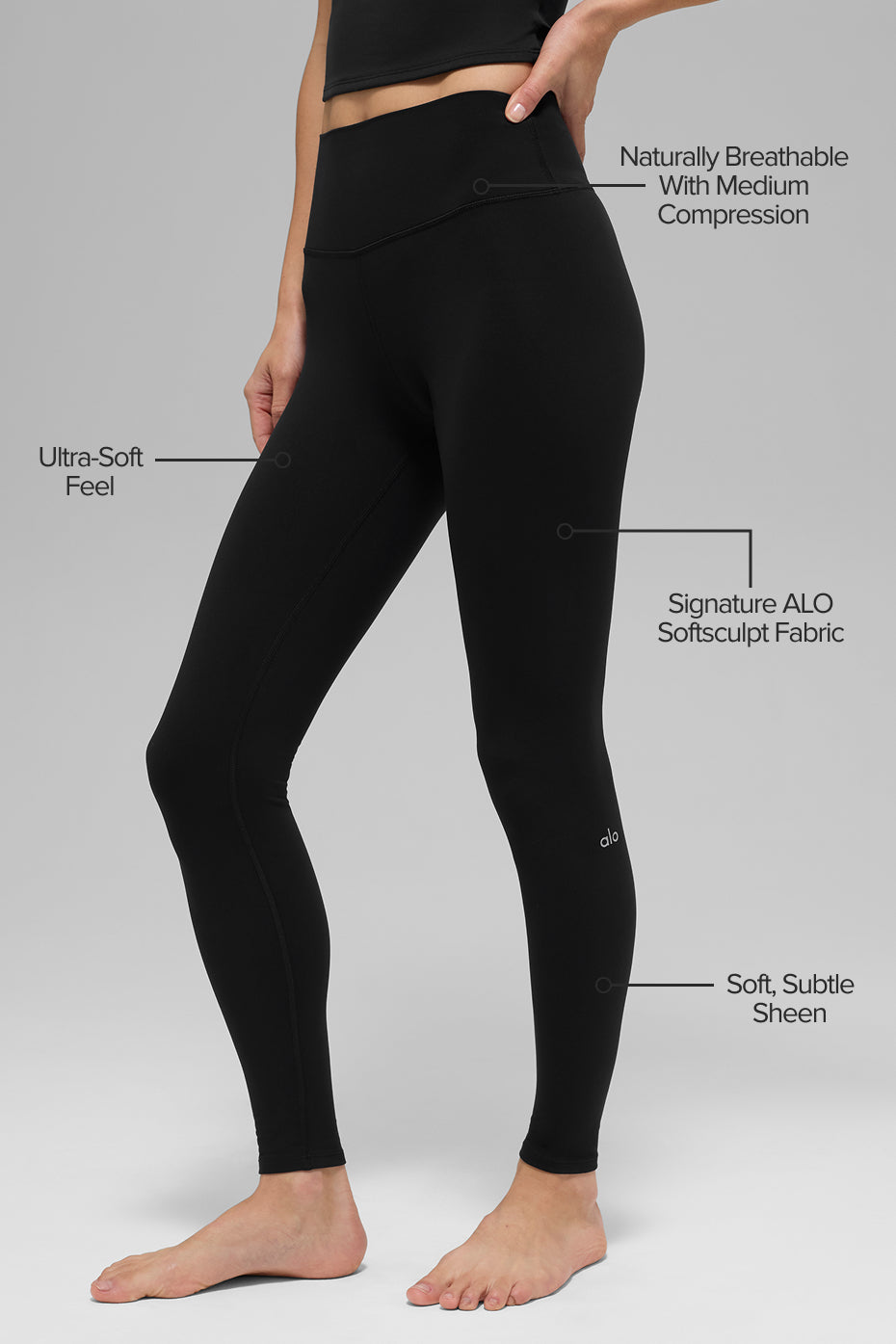 ALO Softsculpt High-Waist Legging - Black — photo 2