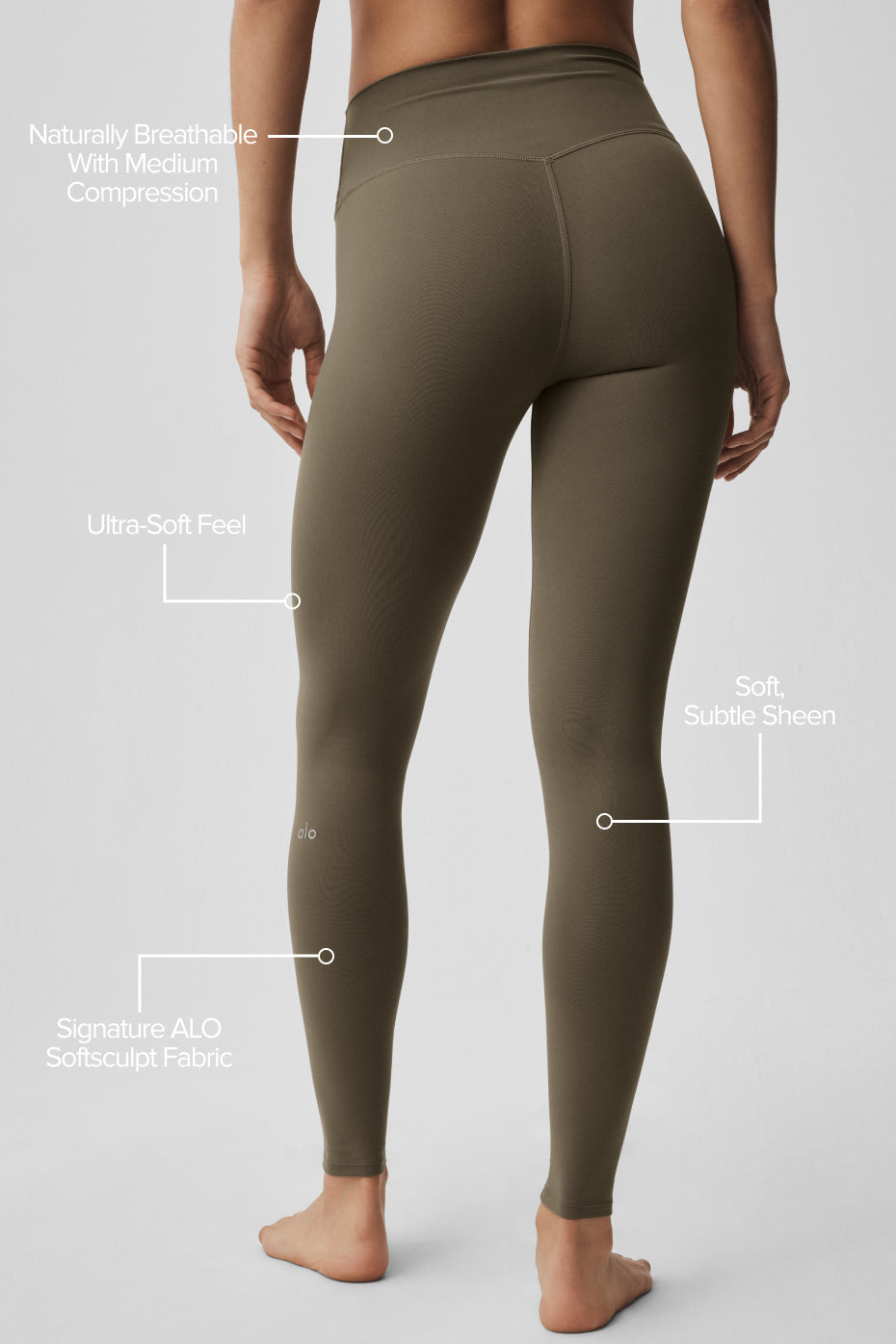 ALO Softsculpt High-Waist Legging - Olive Tree — photo 2