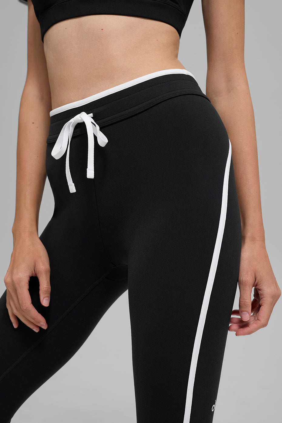 Airbrush High-Waist Race Pace Capri - Black/White — photo 4