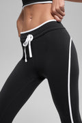 Airbrush High-Waist Race Pace 7/8 Legging - Black/White — photo 3