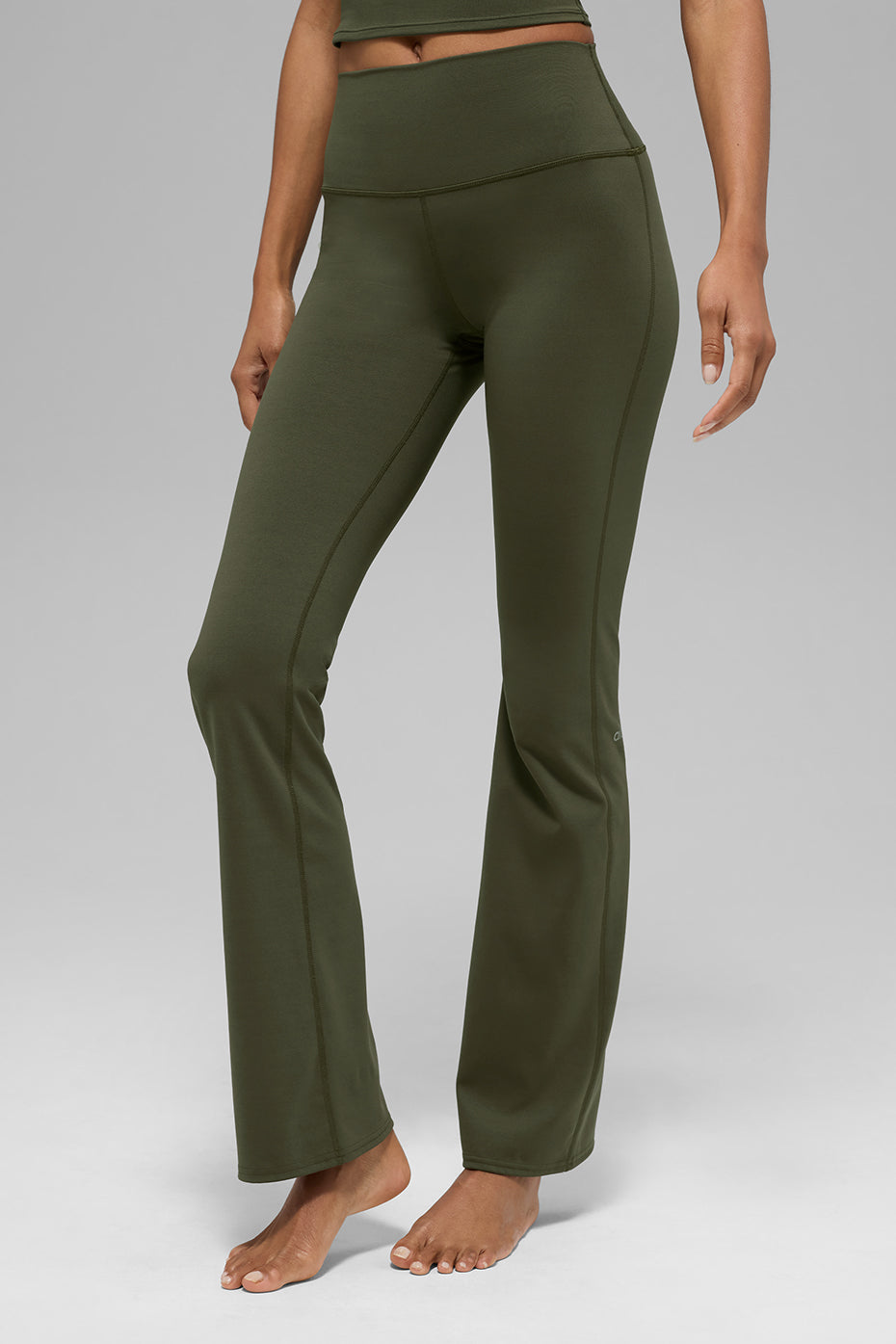 ALO Softsculpt High-Waist Bootcut Legging - Green Olive — photo 2