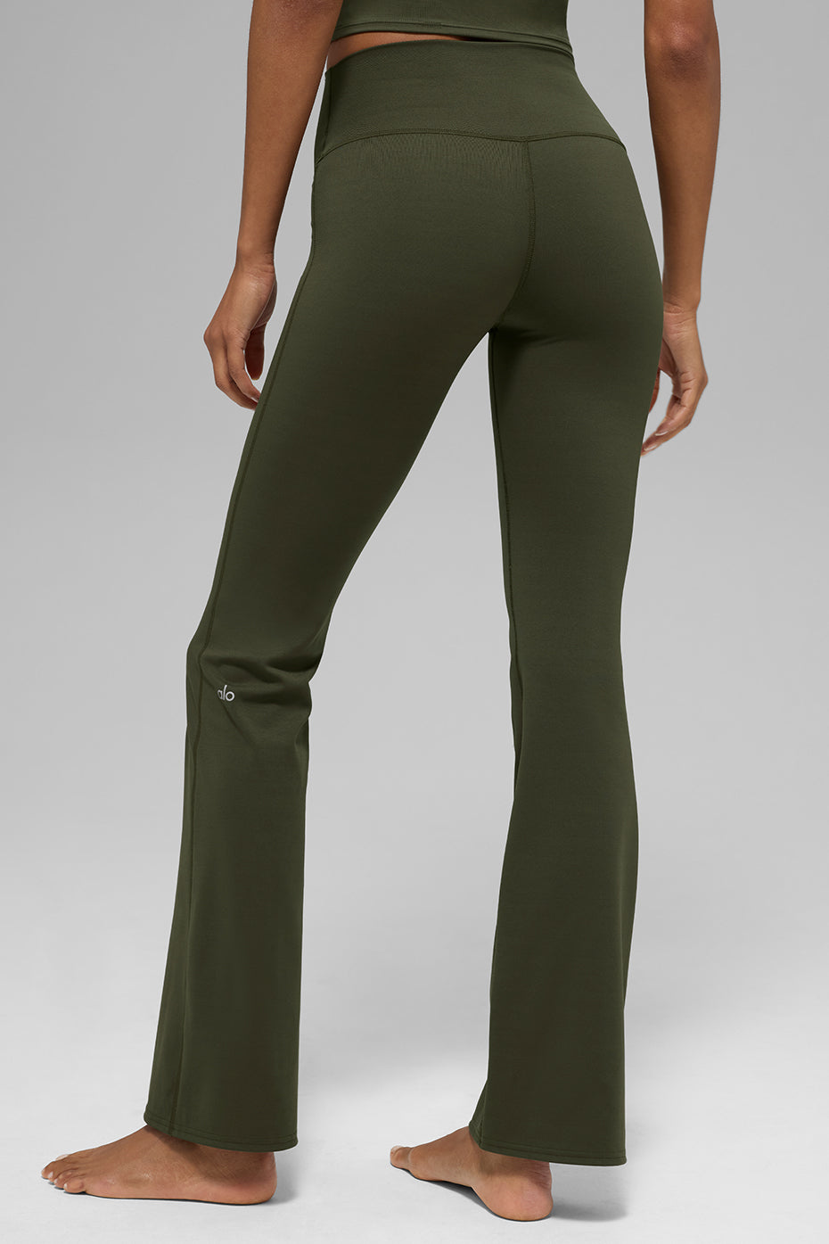 ALO Softsculpt High-Waist Bootcut Legging - Green Olive — photo 3