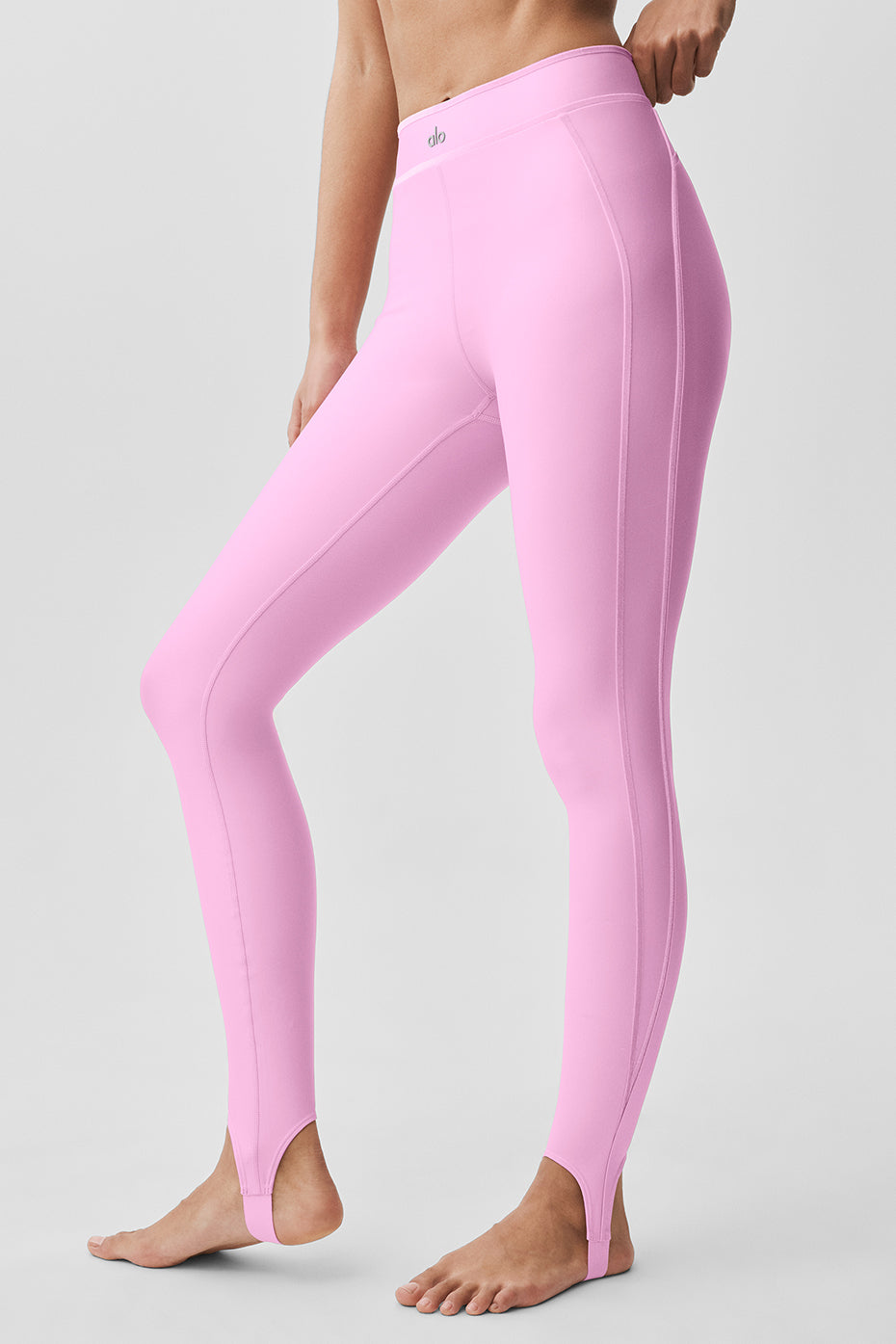 Airlift High-Waist Love Language Stirrup Legging - Candy Heart Pink — photo 4