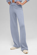 Wool Cashmere High-Waist New Class Wide Leg Pant - Winter Frost — photo 1