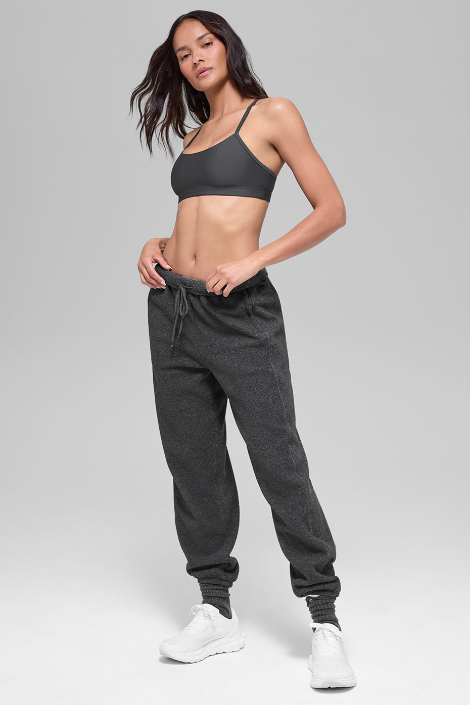 Polar Fleece High-Waist Retreat Jogger - Dark Heather Grey — photo 5