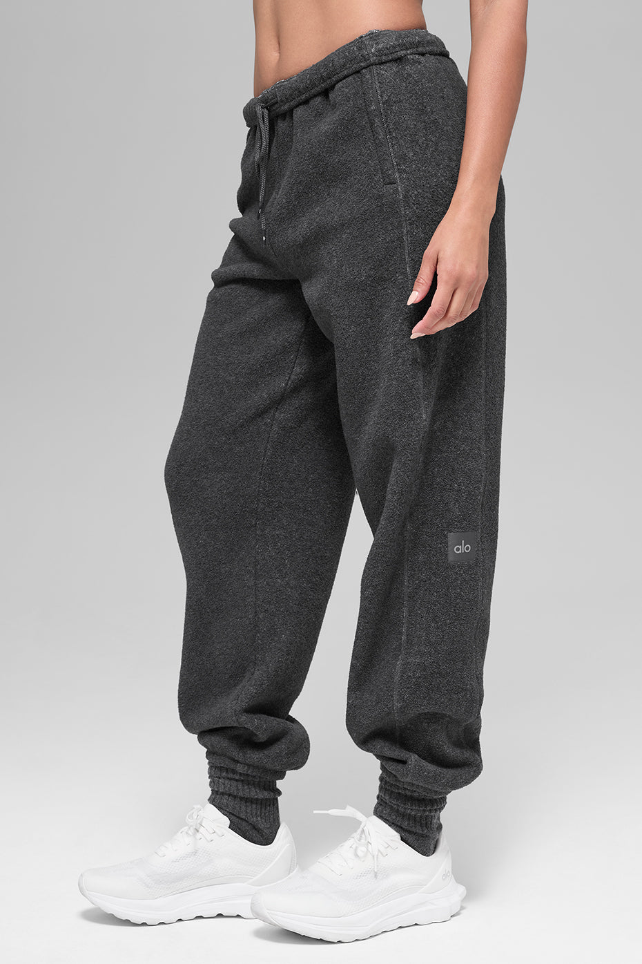 Polar Fleece High-Waist Retreat Jogger - Dark Heather Grey — photo 4