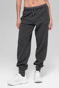 Polar Fleece High-Waist Retreat Jogger - Dark Heather Grey — photo 1