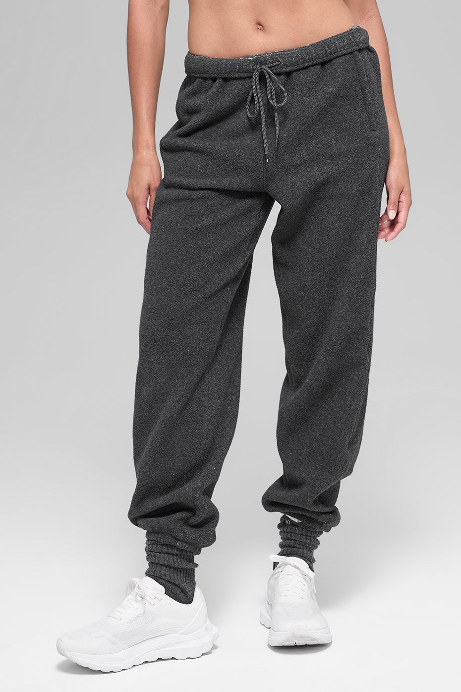 Polar Fleece High-Waist Retreat Jogger - Dark Heather Grey — photo 1