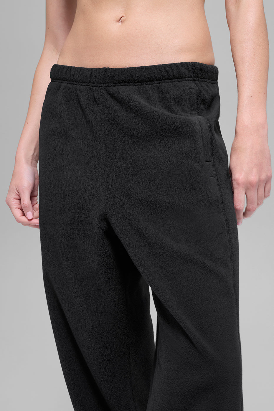 Polar Fleece High-Waist Retreat Jogger - Black — photo 3