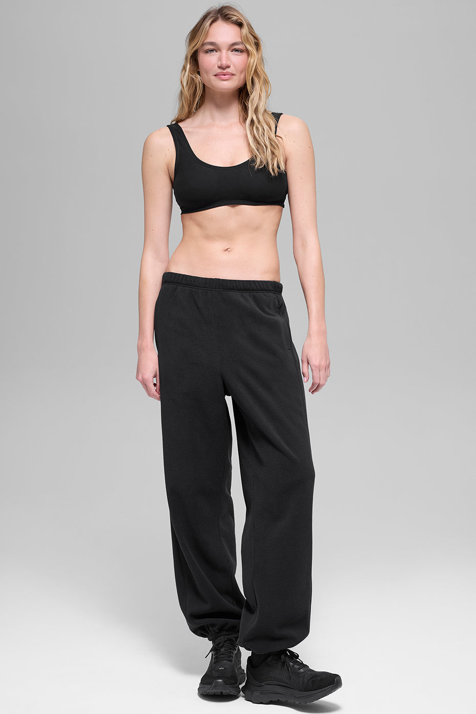 Polar Fleece High-Waist Retreat Jogger - Black — photo 4